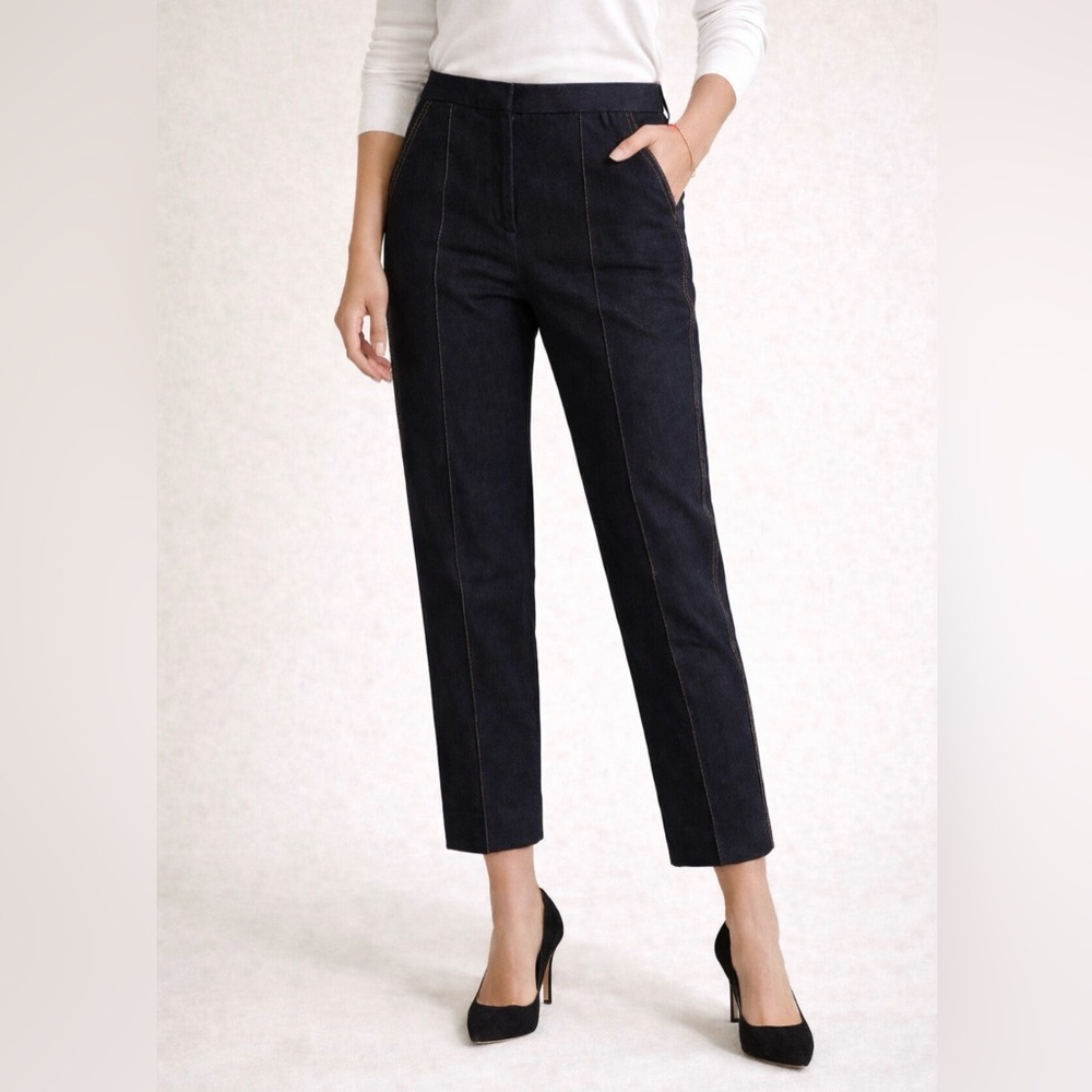 ME+EM Dark Ankle-Length Cropped Jeans
